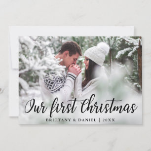 Our First Christmas Couple Photo Card