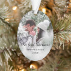 Our First Christmas Couple Photo Heart