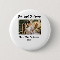 Our first Christmas couple photo name Mr & Mrs mod