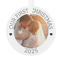 Our First Christmas Custom Photo Ornament