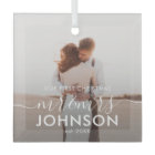 Our First Christmas Elegant Script Mr and Mrs