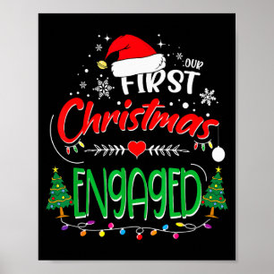 Our First Christmas Engaged 2021 1st Christmas Poster