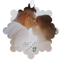 Our First Christmas Engaged Classic Minimal Photo