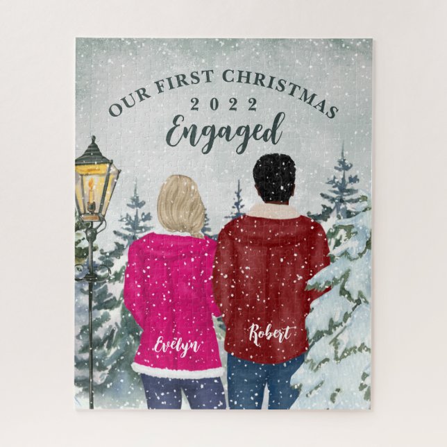Our First Christmas Engaged Jigsaw Puzzle (Vertical)