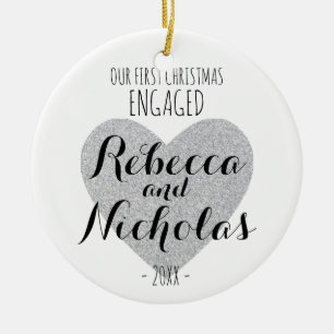 Our first Christmas engaged or together ornament