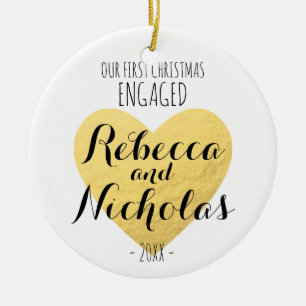 Our first Christmas engaged or together ornament