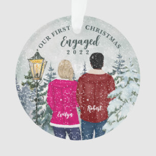 Our First Christmas Engaged Ornament