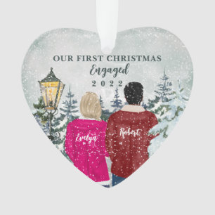 Our First Christmas Engaged Ornament