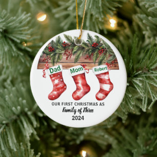 Our First Christmas Engaged photo   Holiday  Ceramic Ornament