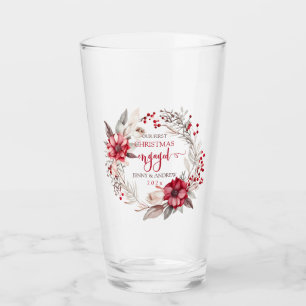 Our first Christmas Engaged wreath Glass