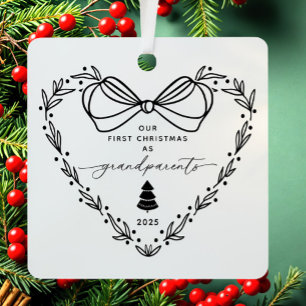 Our First Christmas Grandparent Metal Tree Decoration