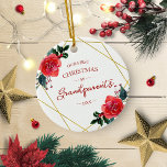 Our First Christmas Grandparents 2020 Ceramic Ornament<br><div class="desc">Our First Christmas Grandparents 2020 Ceramic Ornament</div>