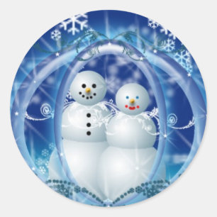 Our First Christmas Holiday Card Seal Stickers