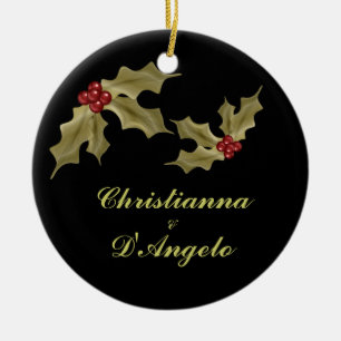 "Our First Christmas/Husband and Wife" Ceramic Ornament