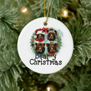 Our First Christmas In Bear Country Ceramic Ornament