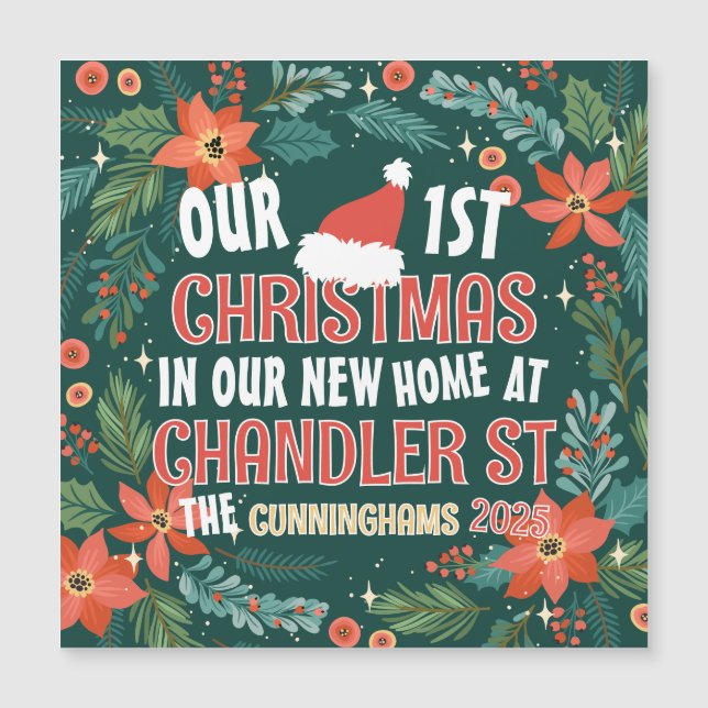 Our First Christmas in our New Home Bold Wreath (Front)