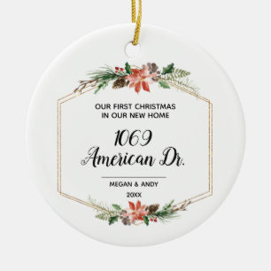Our First Christmas in our new home Christmas Ceramic Ornament
