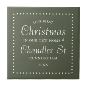 Our First Christmas in our New Home Simple Ceramic Tile