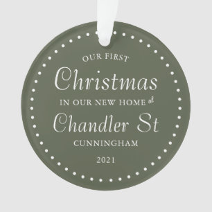 Our First Christmas in our New Home Simple Ornament