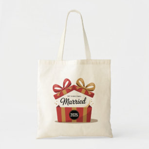 Our First Christmas Married 2025 Newlywed Keepsa Tote Bag