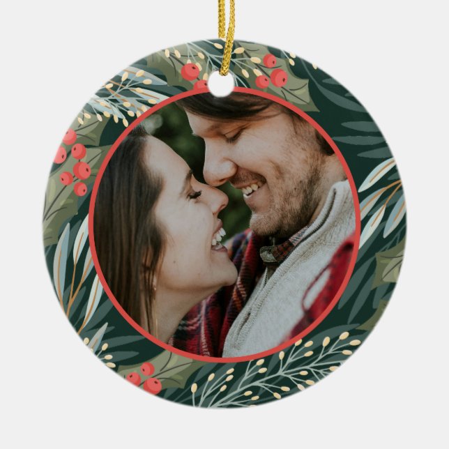 Our First Christmas Married Holiday Ornament (Front)