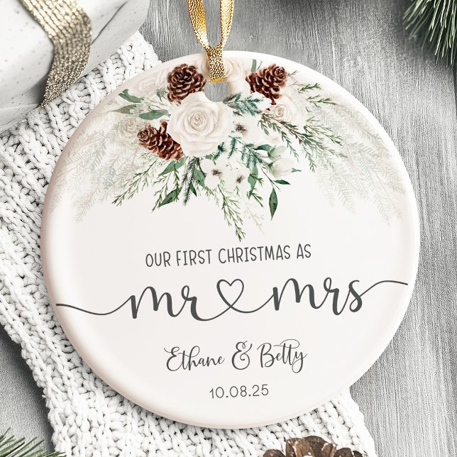 Our First Christmas Married Ornament Mr&Mrs (Our First Christmas Married Ornament)
