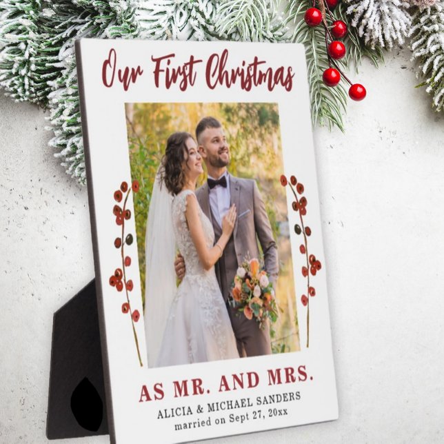 Our first Christmas married photo Plaque (Creator Uploaded)