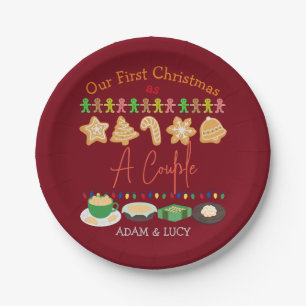 Our first Christmas Mr. and Mrs. /Couple newlywed  Paper Plate