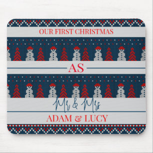 Our first Christmas Mr and Mrs newlywed Mouse Pad