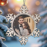 Our First Christmas Mr And Mrs Script Couple Photo
