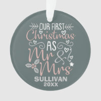 Our First Christmas Mr and Mrs Wedding Gift