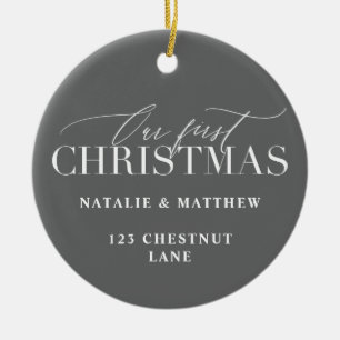 our first christmas new home ceramic ornament
