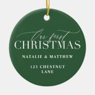 our first christmas new home ceramic ornament