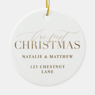 our first christmas new home ceramic ornament