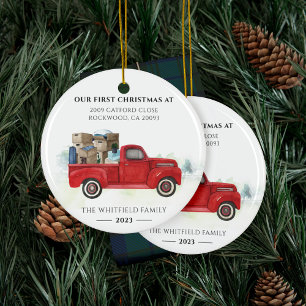 Our First Christmas New Home Holidays Ceramic Ornament