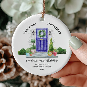 Our First Christmas New House Ceramic Ornament