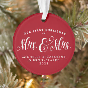 Our first Christmas newlywed Mrs and Mrs Ornament