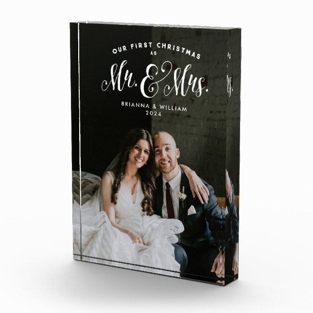 Our first Christmas newlywed Mrs and Mrs Photo Blo Block (Right)