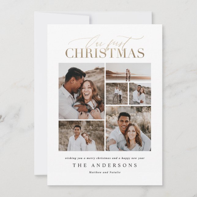 our first christmas, newlywed thank you card (Front)