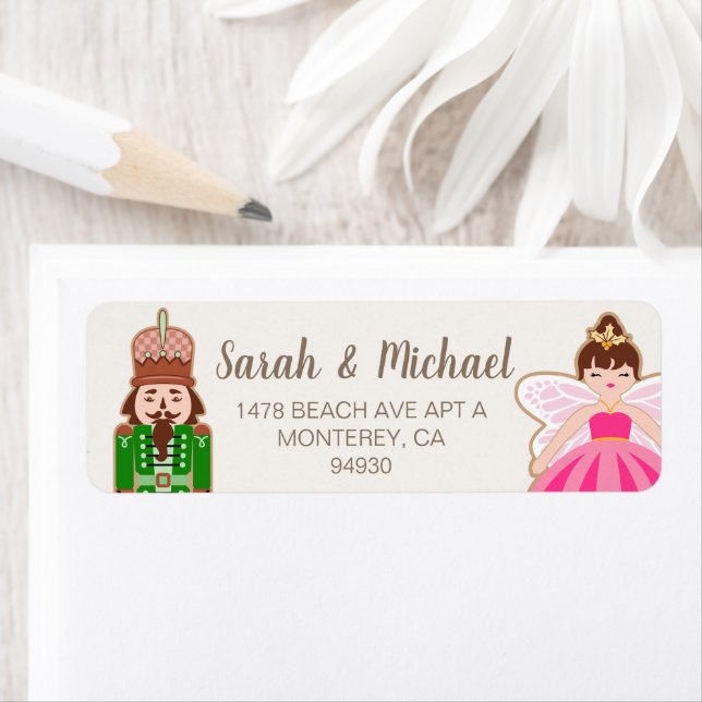 Our First Christmas Nutcracker Princess Fairy Labe Return Address Label (Insitu)