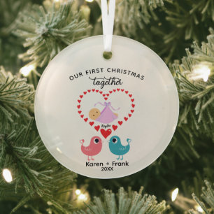 Our First Christmas Ornament - Custom Glass