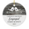 Our first Christmas ornament - love birds - rustic