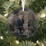 Our First Christmas Personalised Photo Ornament<br><div class="desc">Photo gifts make the best gifts! Easily personalised with your text and/or photo(s) for a custom look. Designed by Berry Berry Sweet,  Modern Stationery and Personalised Gifts. Visit our website at www.berryberrysweet.com to see our full product lines.</div>