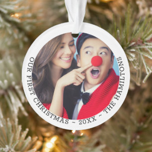 Our First Christmas Personalised Photo Ornament