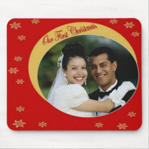 Our First Christmas Photo Frame Mousepad