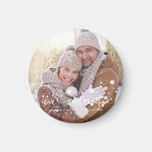 Our first Christmas Photo Holiday   Magnet
