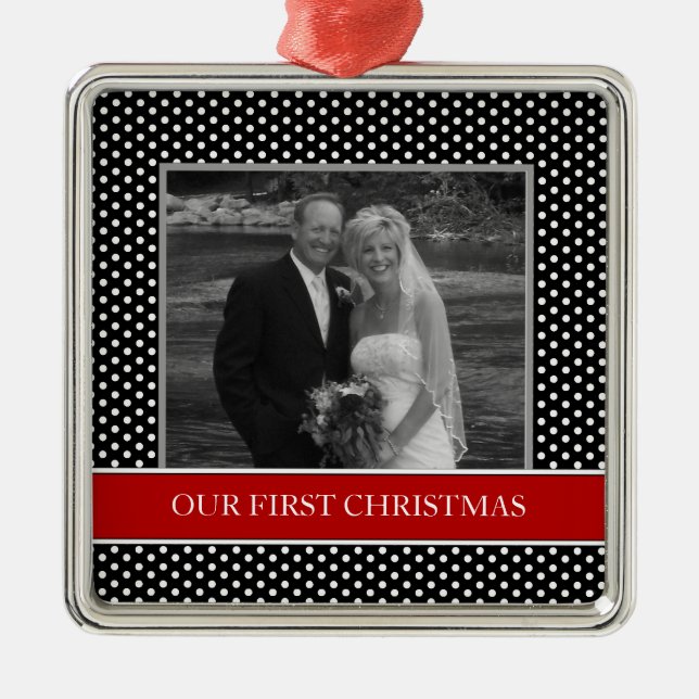 Our First Christmas Photo Holiday Ornaments (Front)