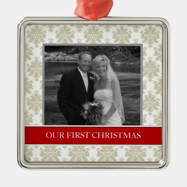 Our First Christmas Photo Holiday Ornaments (Front)