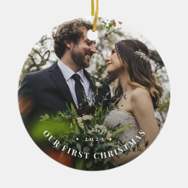 Our First Christmas Photo Ornament (Front)
