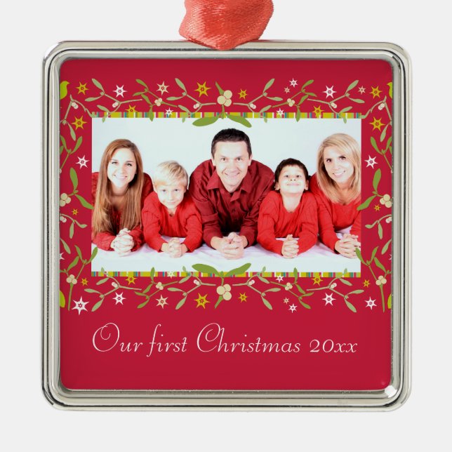 Our first Christmas photo ornament (Front)
